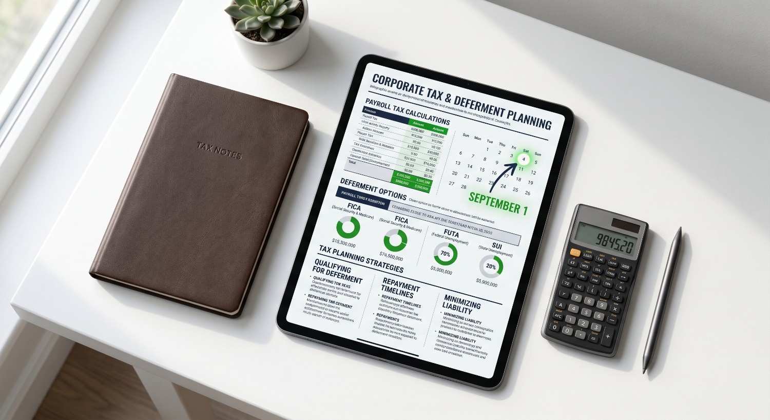 Corporate Tax Deferment Infographic