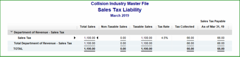 Manage Sales Tax QuickBooks Panel